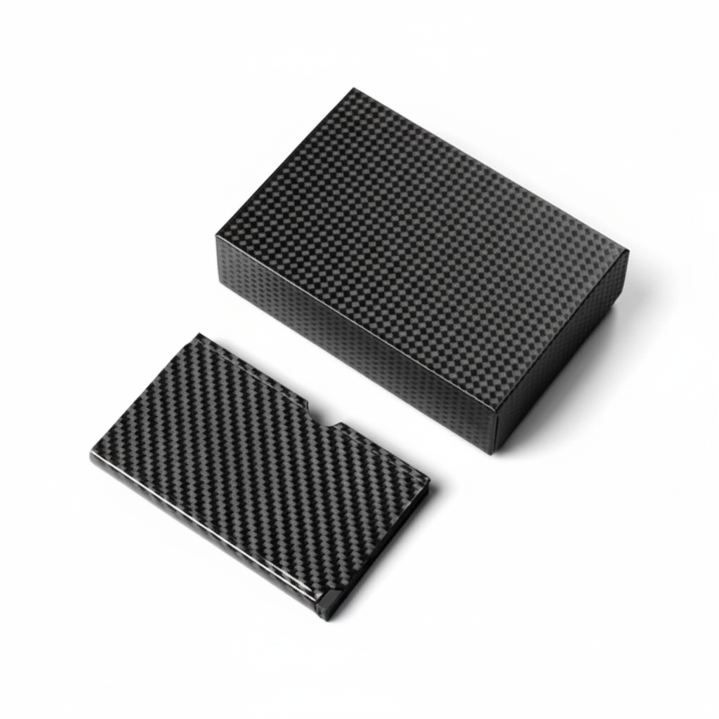 Carbon fiber card holder with box