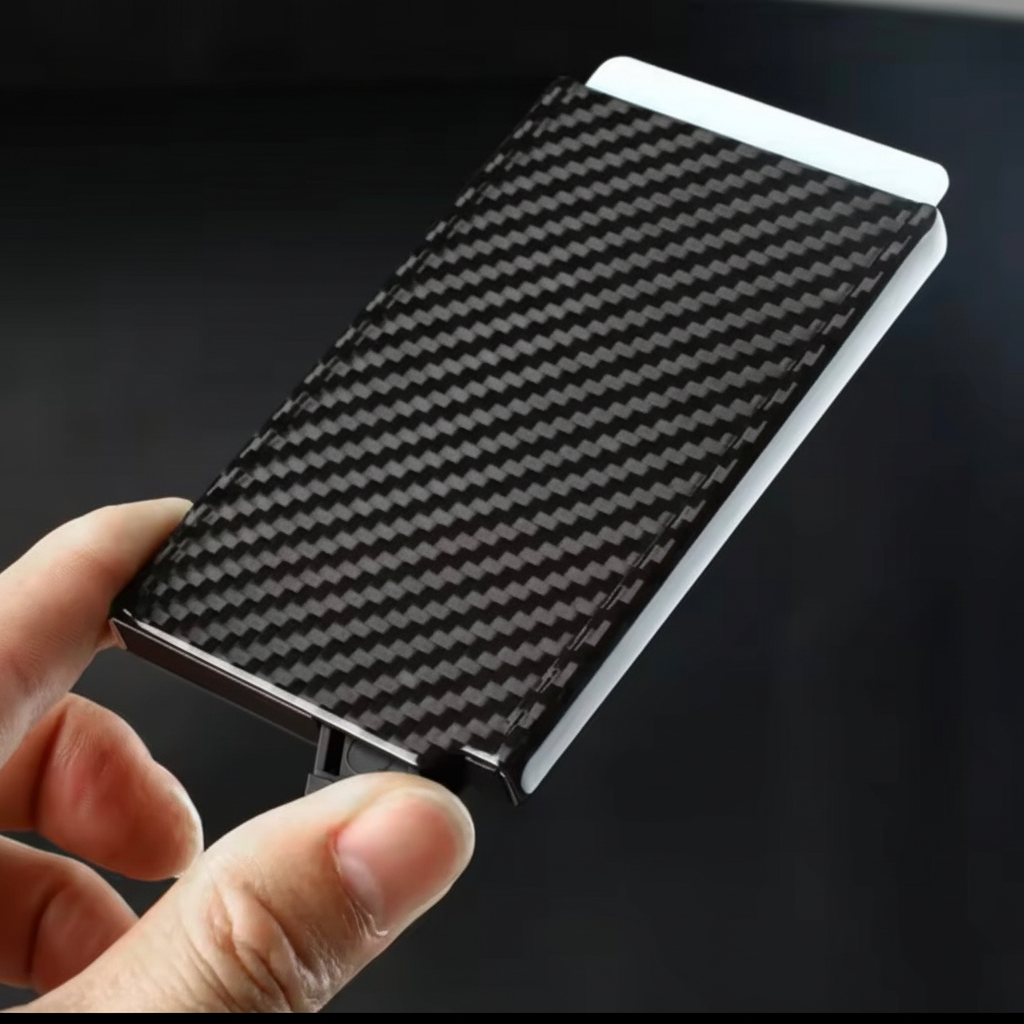 Hand holding card holder