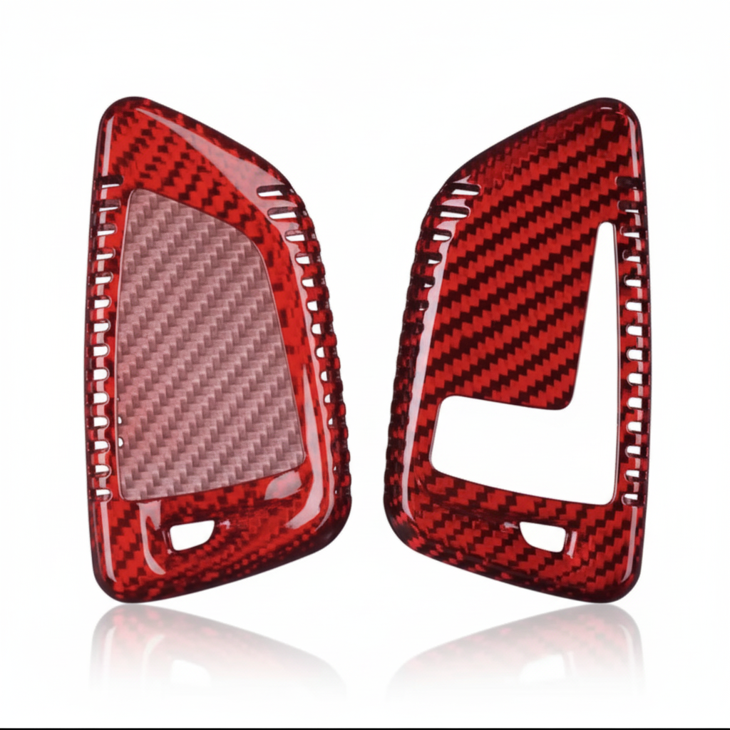 Red carbon fiber key cover