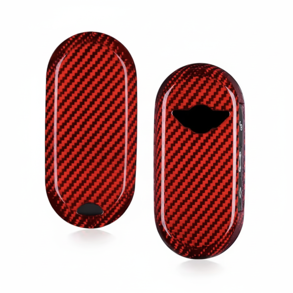 Red carbon fiber key cover